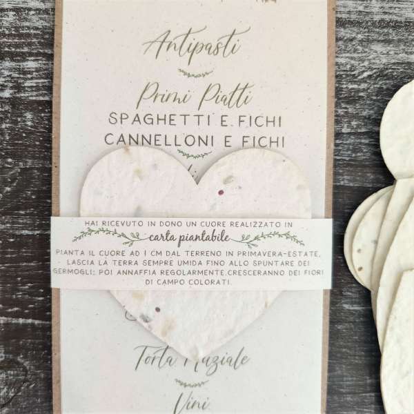 menù matrimonio ecologico
